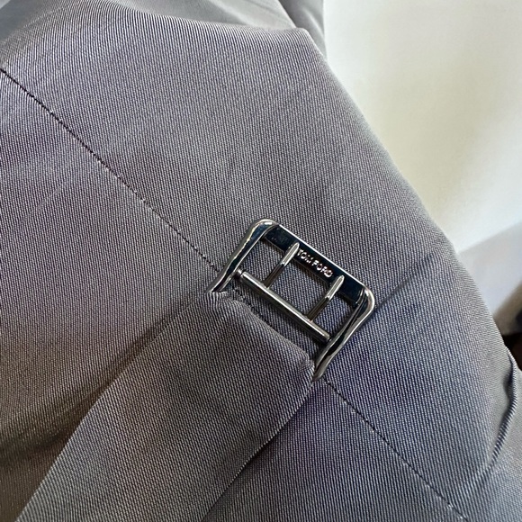 Tom Ford 3 Piece Suit Wool Peak Lapel Glen Plaid Check Jacket Vest Trousers 50R - Picture 14 of 15